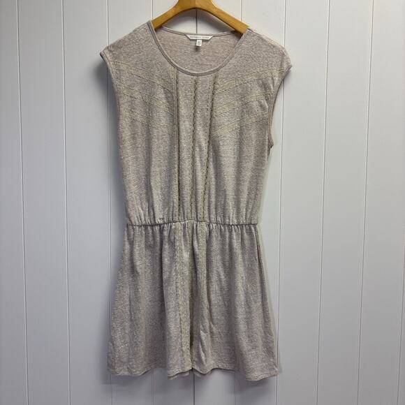 Victoria's Secret Womens Boho Beachy Lace Neutral Tunic Top Size M Comfy Casual - Picture 1 of 8